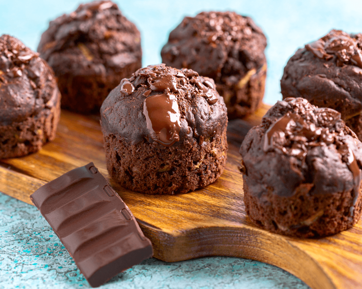 Muffins de Chocolate Cafés Serrano prontos para servir - Muffins fofos e deliciosos com intenso sabor de chocolate