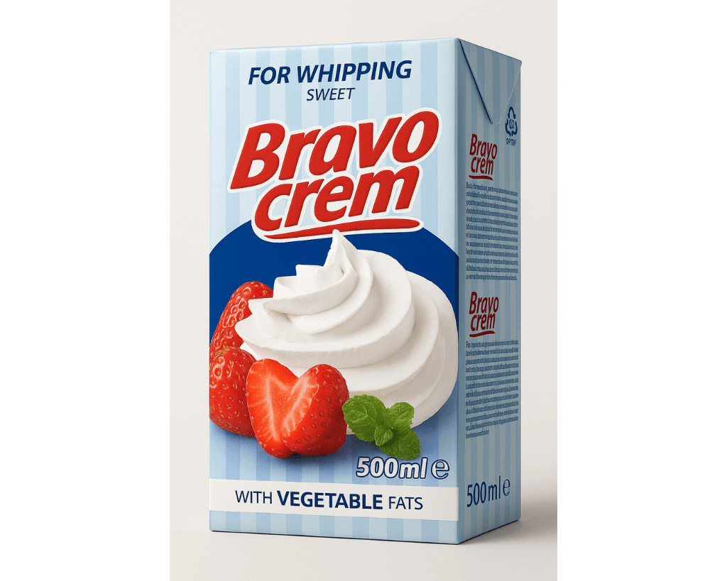 Natas vegetais Bravo 500ml – firmes, sem glúten e ideais para sobremesas