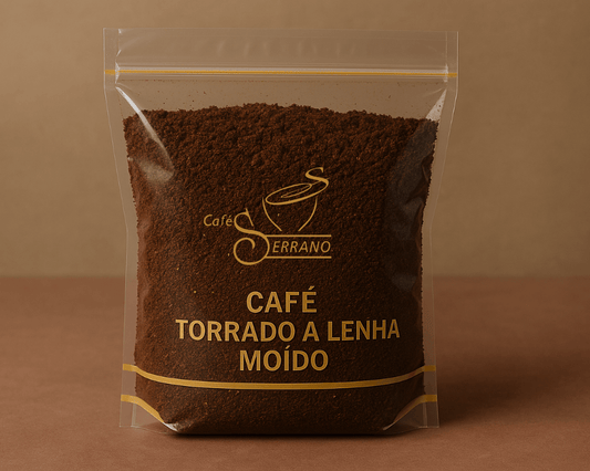 Café moído para máquina expresso com torra a lenha – Cafés Serrano